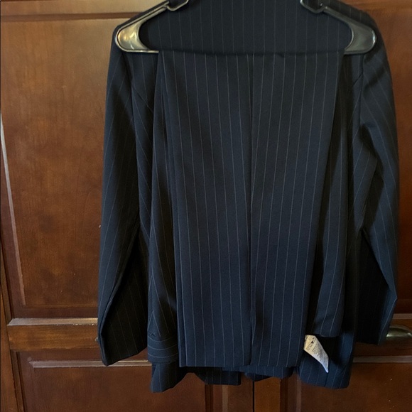 Women's Black Pinstripe Pantsuit - Picture 9 of 10